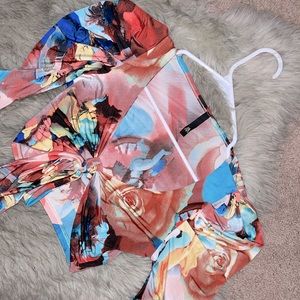 2 piece top & skirt set